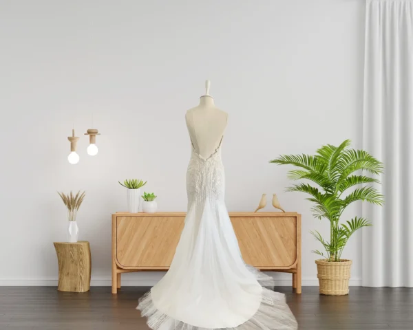 Exquisite Pearl and Lace Embroidered Mermaid Wedding Gown (Wedding Dress / Bridal) Exquisite Pearl and Lace Embroidered Mermaid Wedding Gown (Wedding Dress / Bridal)