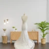Exquisite Handcrafted Mermaid Wedding Gown with Full Lace, Bead, and Pearl Embroidery, Featuring a Dramatic Lace Tail (Wedding Dress/Bridal) Exquisite Handcrafted Mermaid Wedding Gown with Full Lace, Bead, and Pearl Embroidery, Featuring a Dramatic Lace Tail (Wedding Dress/Bridal)