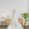 Custom-Made Wedding Gown with Stunning Lace and A-Line Skirt (Wedding Dress / Bridal)